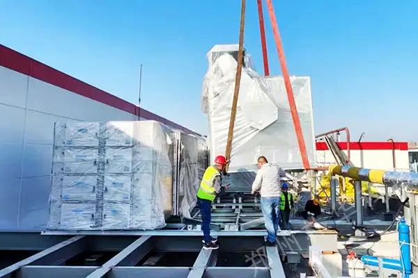 油烟净化器安装现场 油烟净化器安装现场