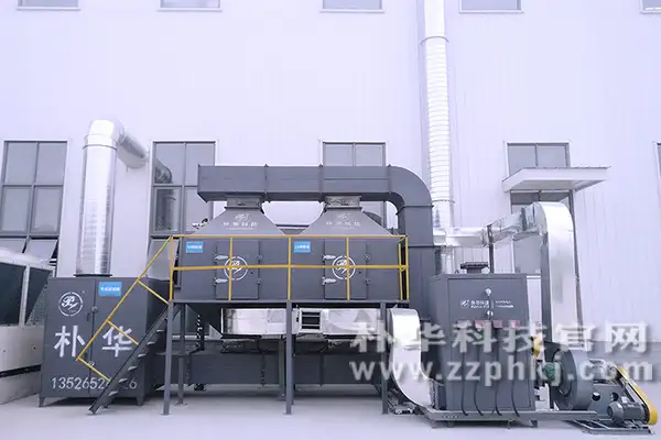 有机leyu乐鱼web登录入口RCO催化燃烧安装在客户厂房